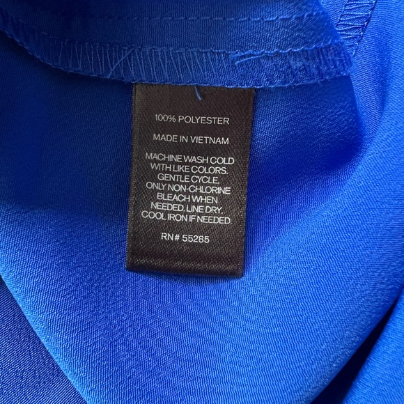 Women’s Blue Express Shoulder Cut-out Long sleeve dress. - Picture 4 of 4